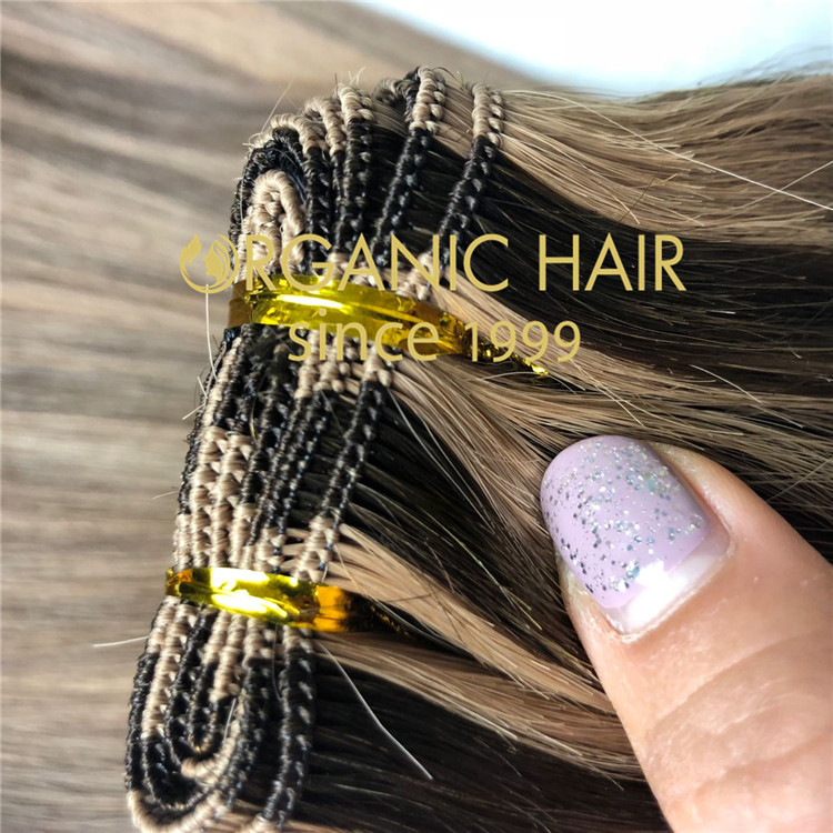 High quality piano color handtied weft with full cuticle intact  C86